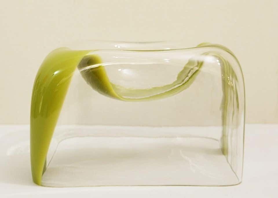 Sculptural Murano Glass Vase By Carlo Nason For Mazzega, Italy, 1970s photo for sale