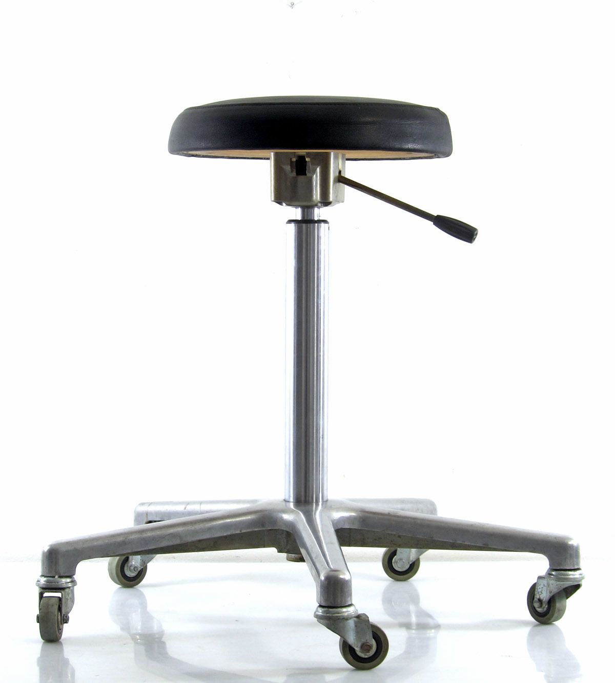 Vintage Aluminium Verstelbare Tandartskruk Uit De Jaren 1960 photo furniture