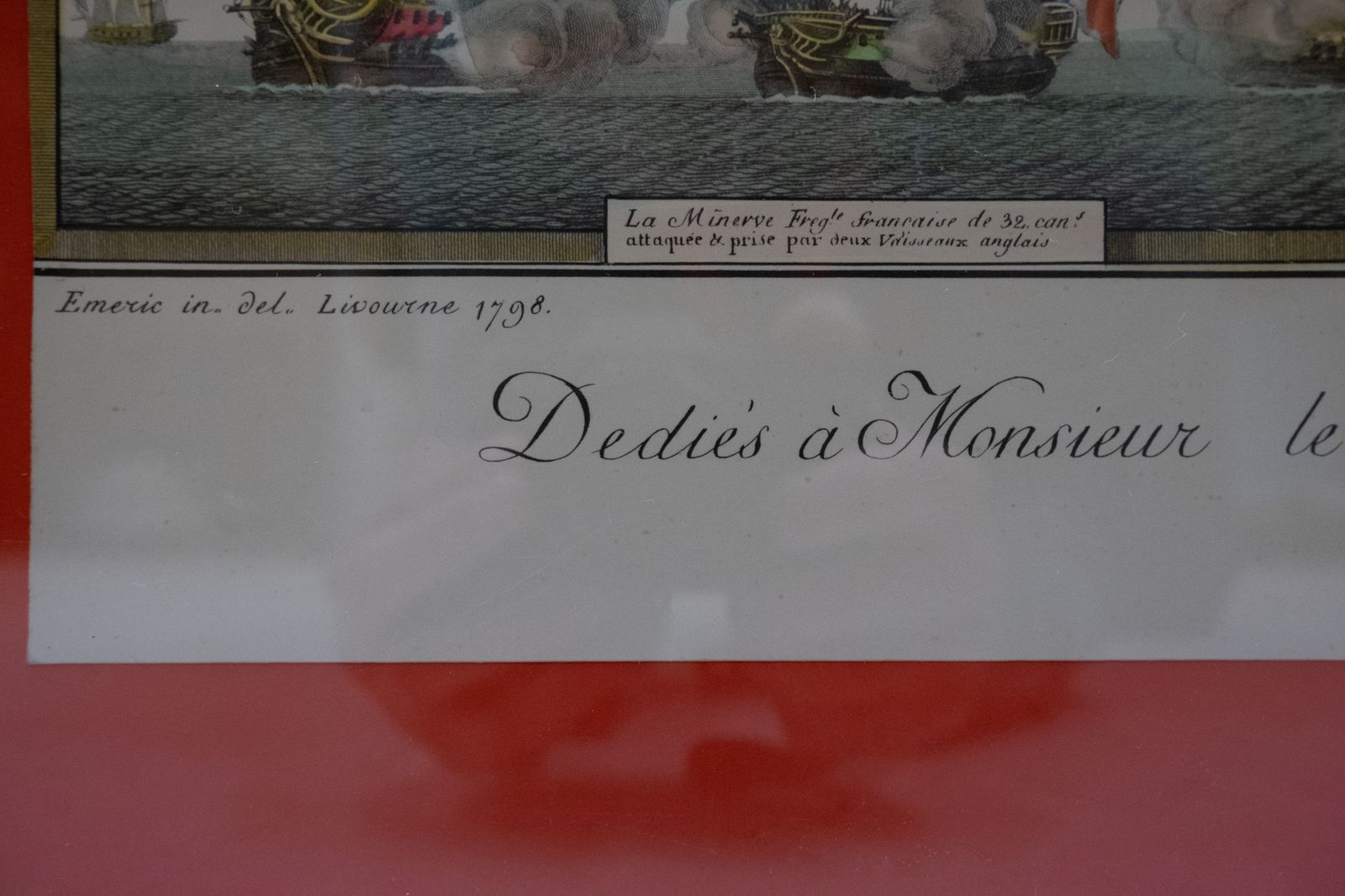 Vintage militaire salontafel "Combats Navals" Dom Joseph photo furniture