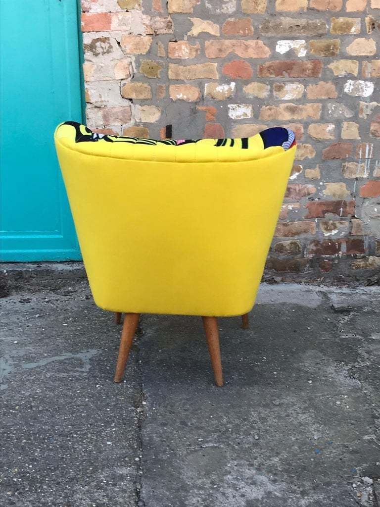 Cocktailfauteuil uit de jaren 1950 met foto van Marilyn Monroe photo vinterior