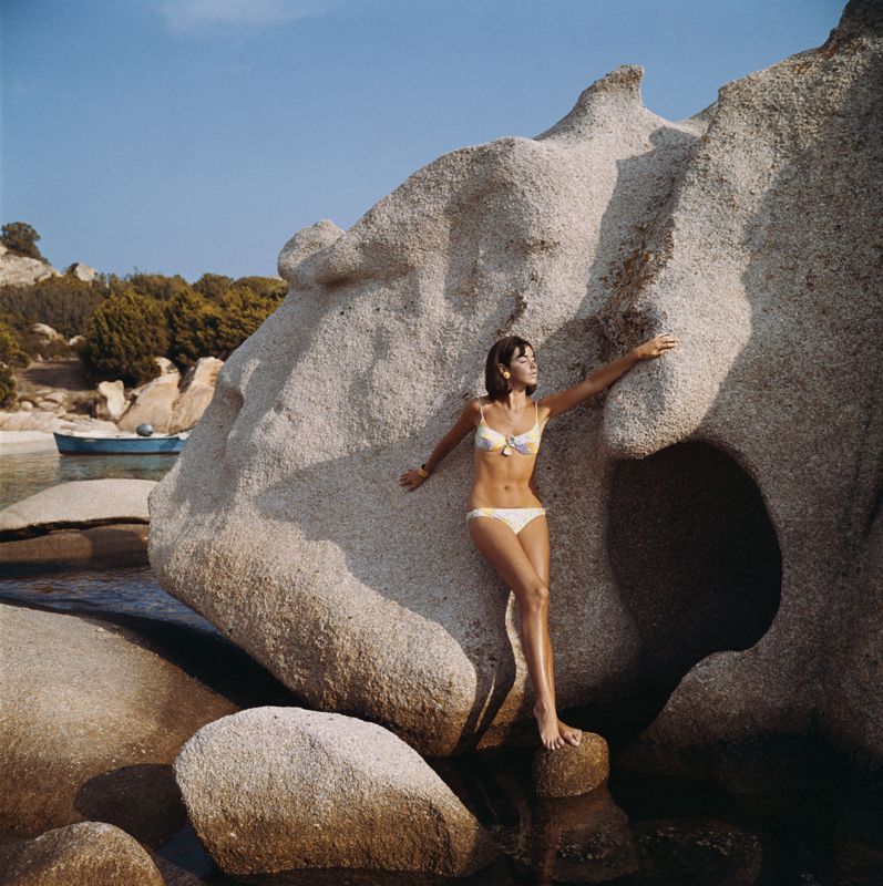Slim Aarons 'Olimpia Hruska' C Type Print Framed In Perspex