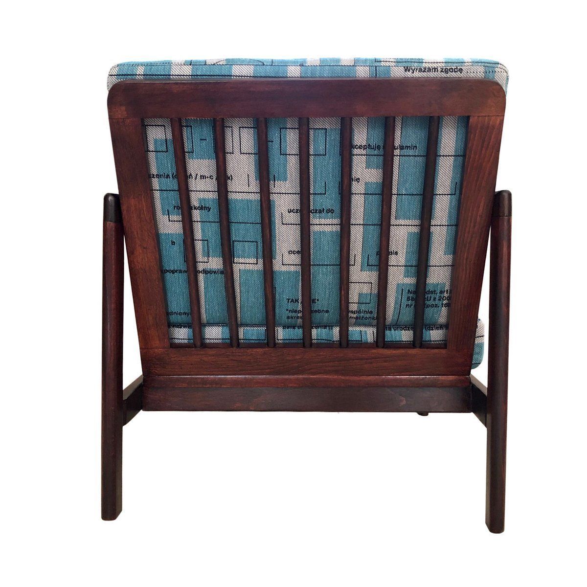 Blue Jacquard B 7752 Armchairs By Zenon Bączyk, 1960s, Set Of 2 photo Furniture