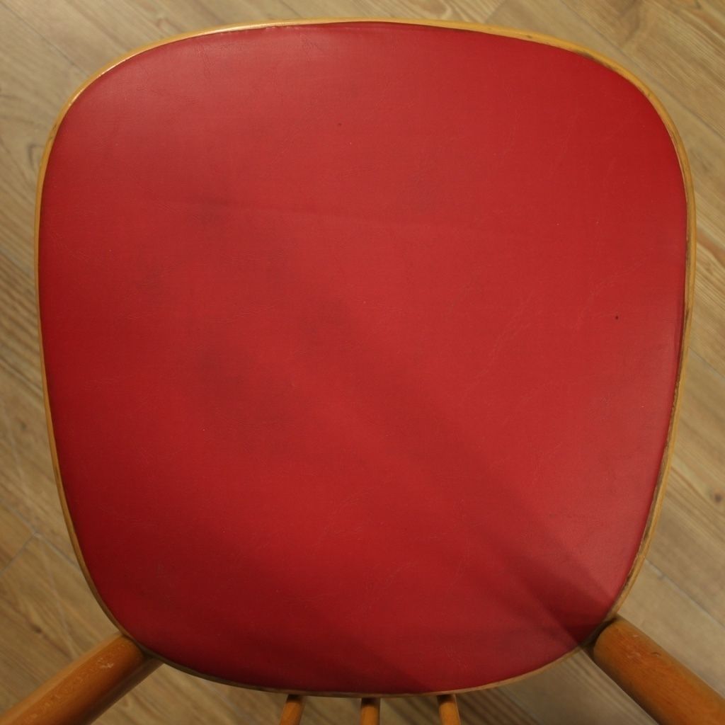 Italian Design Chairs In Exotic Wood And Faux Leather From 60s photo furniture