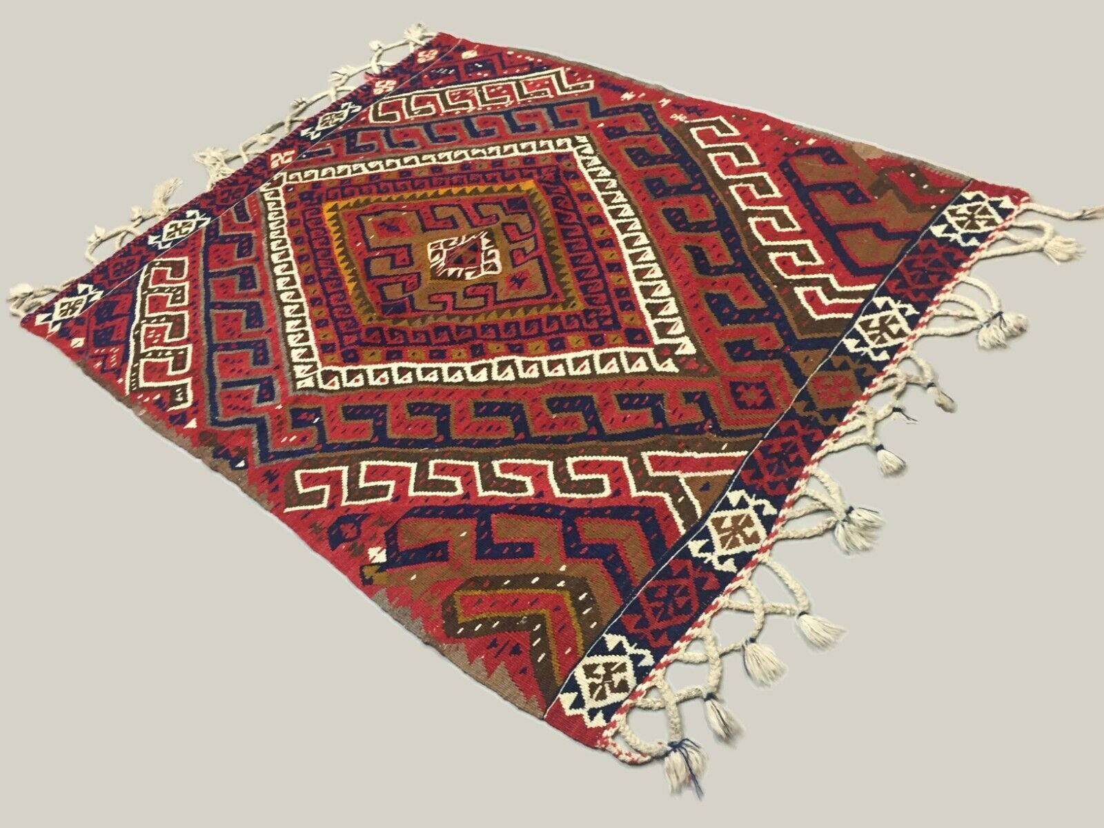 Turkish Kilim 190x145 Cm Tribal Kelim Rug, Red, Medium photo furniture