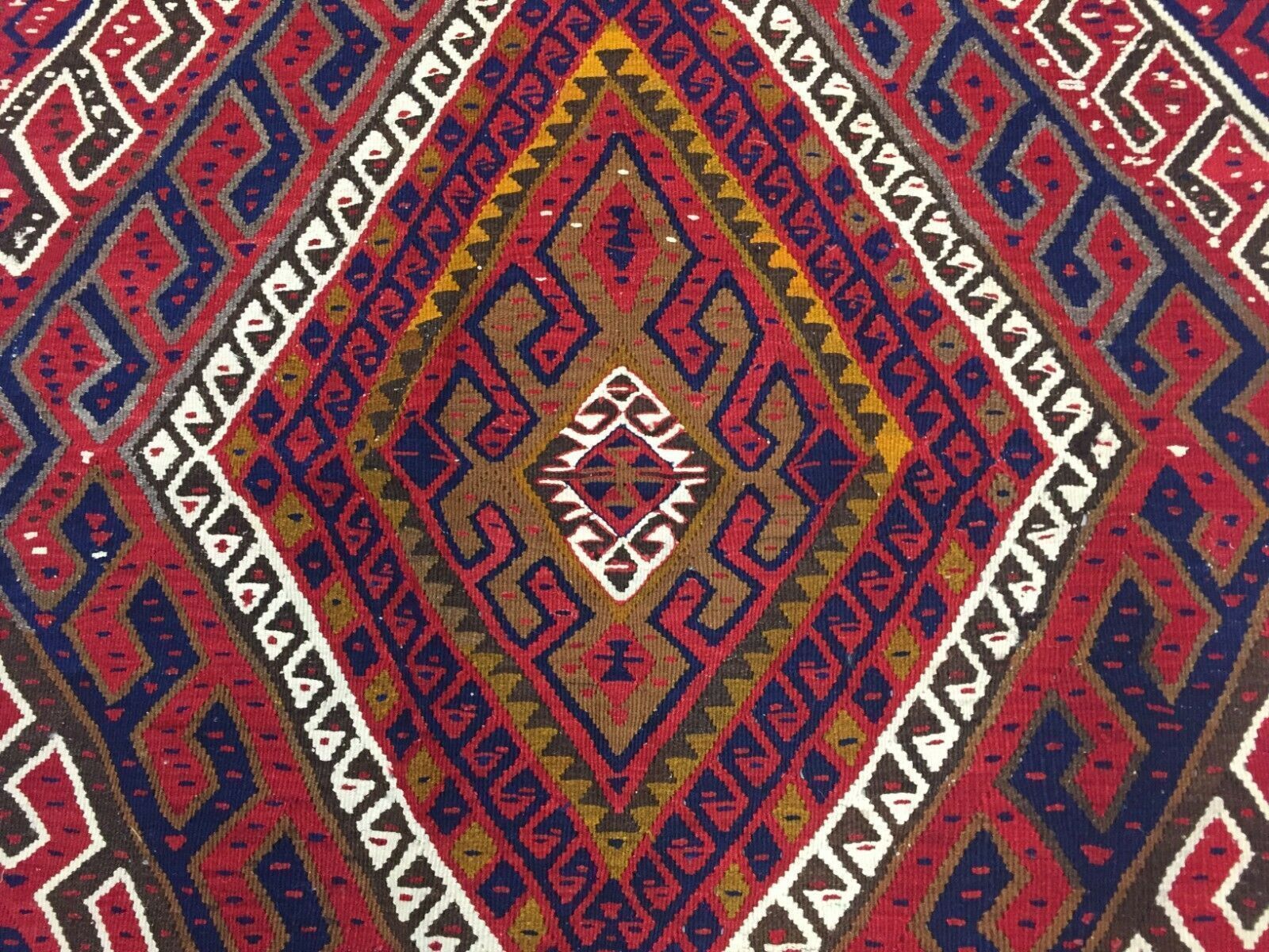 Turkish Kilim 190x145 Cm Tribal Kelim Rug, Red, Medium photo buy