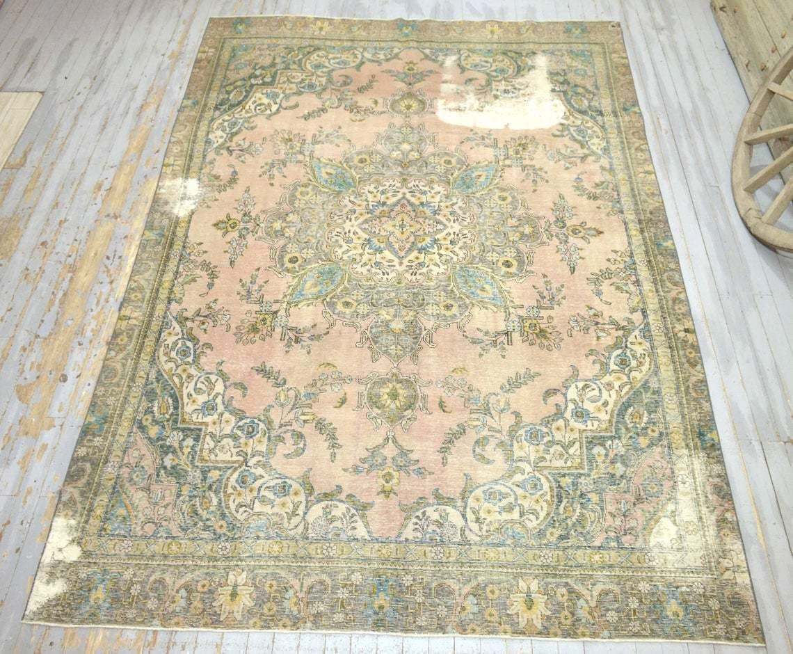 244x365 Cm Turkish Vintage Rug, Area Carpet, Oushak Carpet, Turkey Carpet,, Wool Carpet