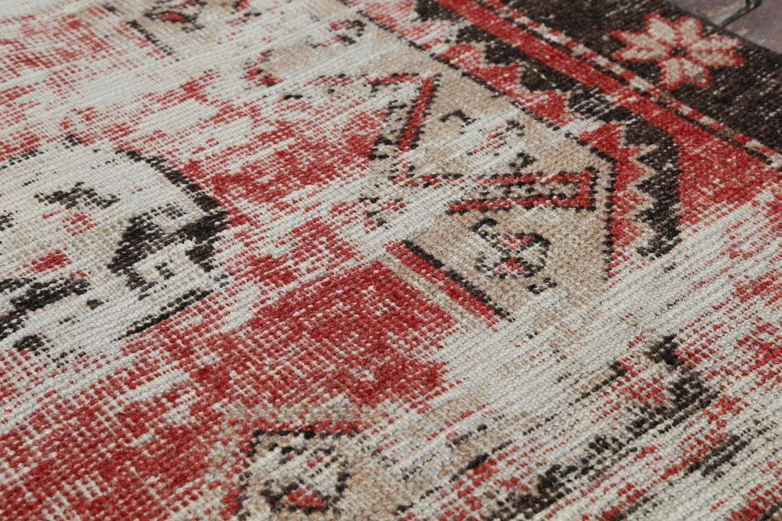 92x301 Cm Runner Rug, Turkish Runner, Red Runner, Red Rug, Vintage Runner, Turkish Rug, Rugs Runner, Distressed, Hallway Runner, Handmade Rug photo vinterior