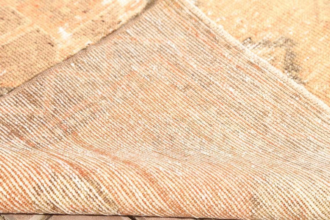 97x350 Cm Runner Rug Orange, Turkish Runner Rug, Oushak Rug, Vintage Runner Rug, Hallway Runner, Bohemian Rug, Faded Distressed Boho Luxury photo buy
