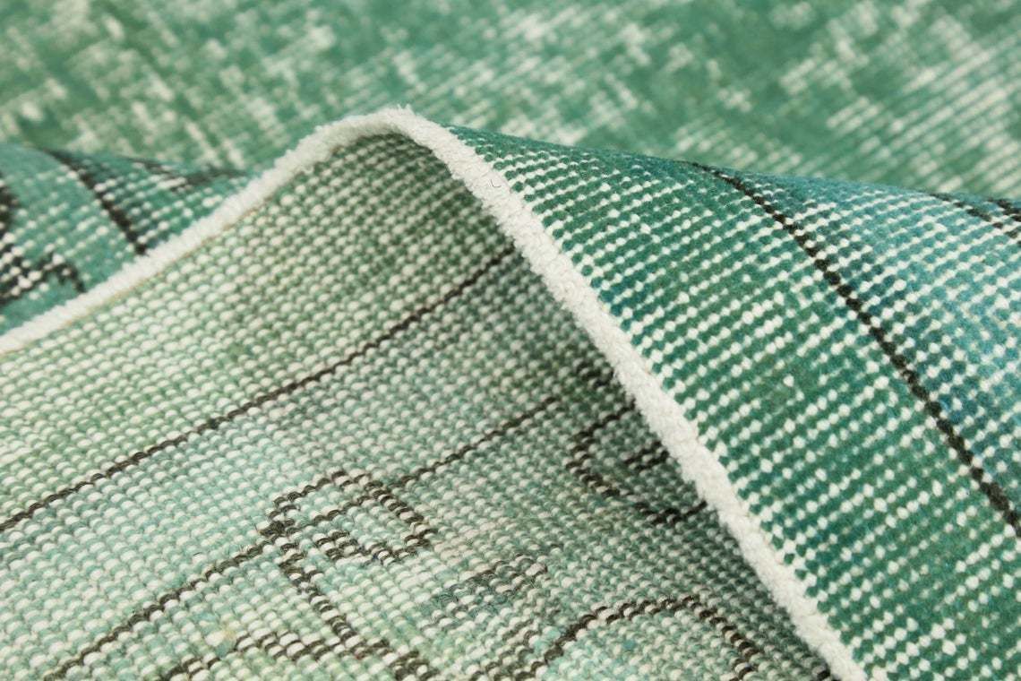 photo for sale 7x10.2, Teal Turkish Rug, Wool Rug, Vintage Rug, Home Decor, Area Rug, Distressed Rug, Bohemian Rug, Oushak Rug, Teal Decor, Turquoise