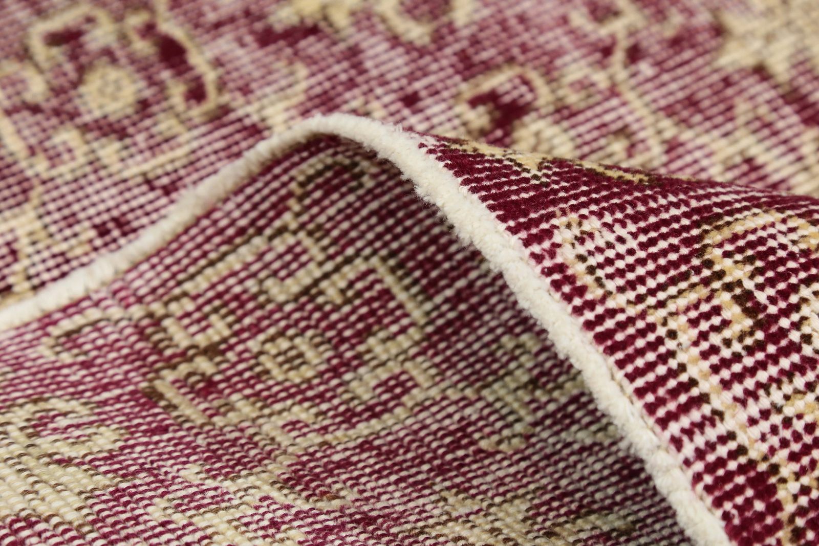 photo for sale 97x232 Cm Turkish Runner, Vintage Runner, Distressed, Oushak Runner, Bohemian, Wool, Red, Runner Rug, Ikat, Yellow, Rugs