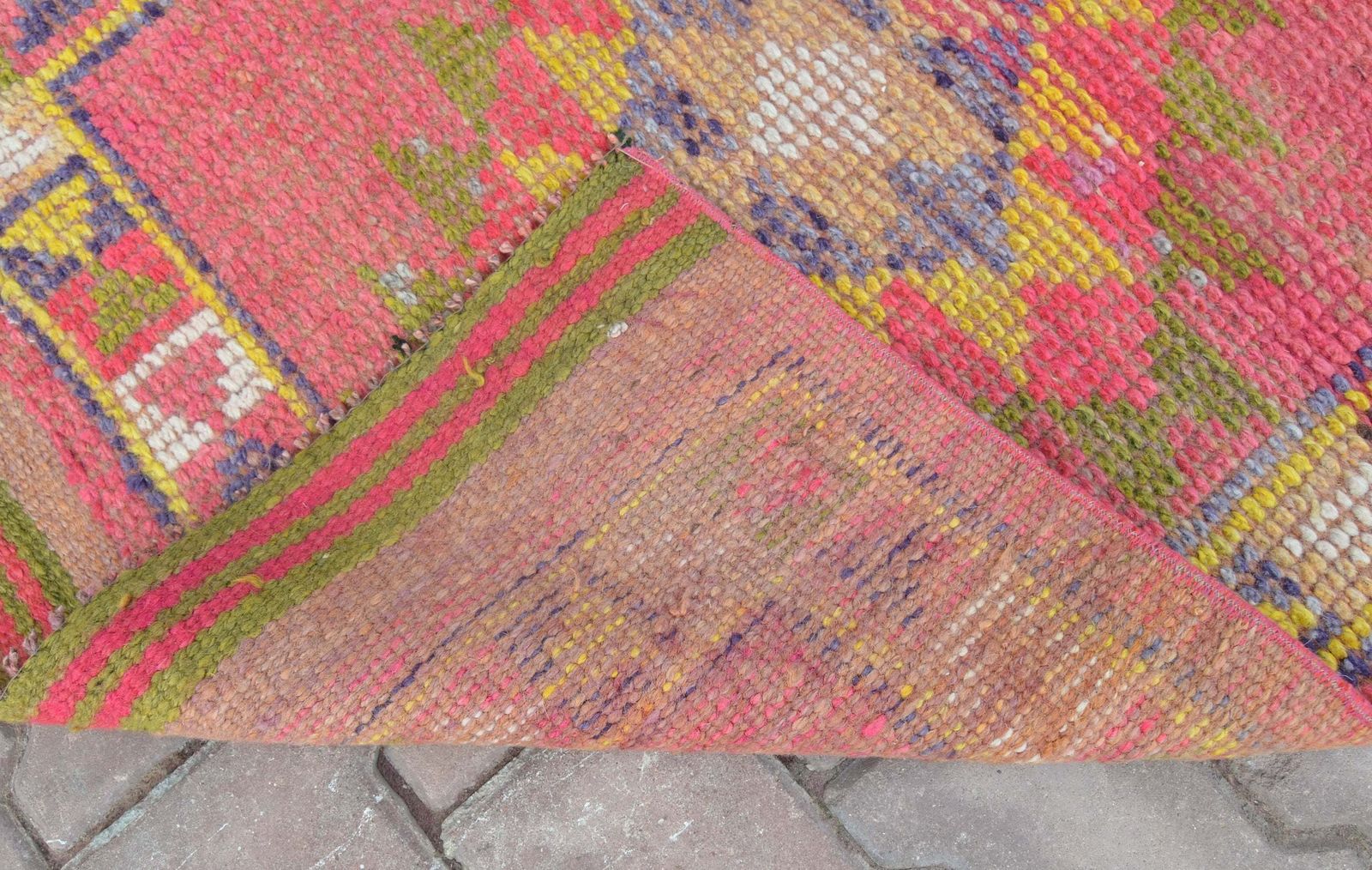 photo furniture 79x371 Cm Geometric Turkish Runner, Vintage Runner, Herki Runner, Oushak Runner, Handmade, Wool Runner, Bohemian Runner, Vibrant Shabby Chic