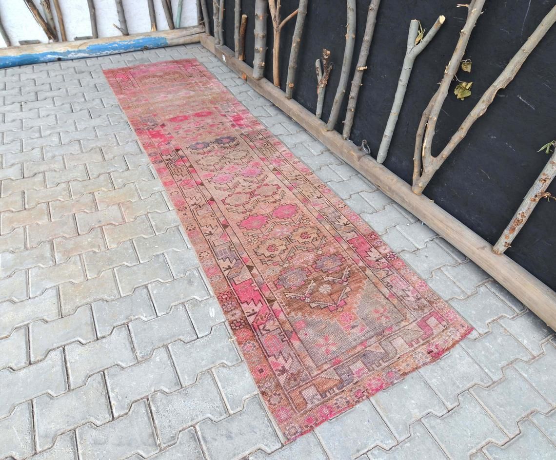 2'6x10'2 Ft, Turkish Runner Rug, Tribal Rug, Farmhouse Rug, Vintage Rug, Rug Runner, Wool Rug, Vintage Rug, Handmade Rug, Rustic Home Decor photo buy