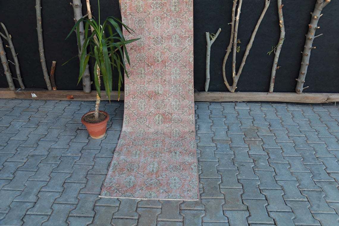 photo for sale 2'3x10'3 Ft, Turkish Rug, Narrow Runner Rug, Rug Runner, Vintage Rug, Wool Rug, Bohemian Rug, Rustic Rug, Home Decor, Farmhouse Decor, Rugs