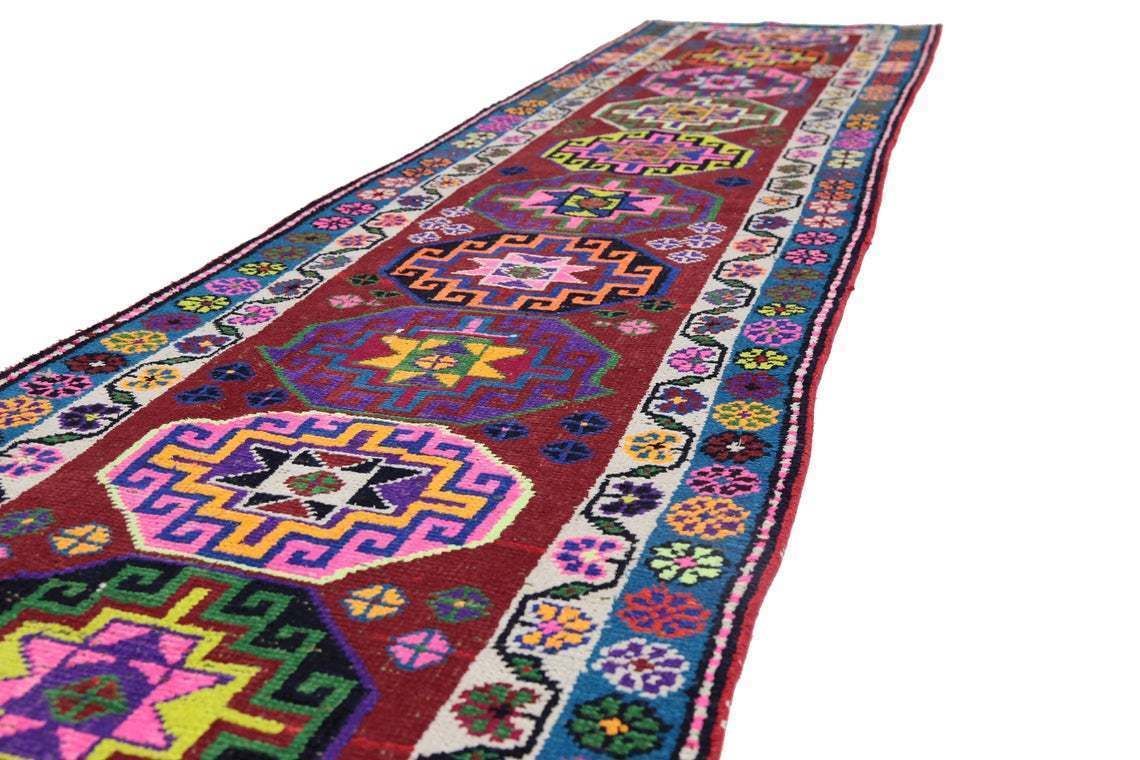 2.5x11 Ft, Narrow, Turkish Runner Rug, Vintage Rug, Runner Rug, Etsy Rug, Handmade Rug, Turkish Rug, Interiror Rug, Hallway Rug, Oushak Rug photo Textiles
