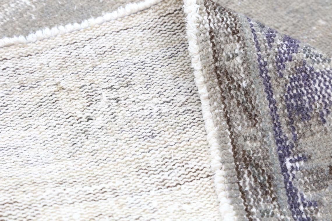 photo for sale 6.4x10.2, Vintage Area Rug, Grey Turkish Vintage Oushak Wool Rug, Home Decor, Faded Beige Pastel Purple Rugs, Gray, Beige, Farmhouse Decor