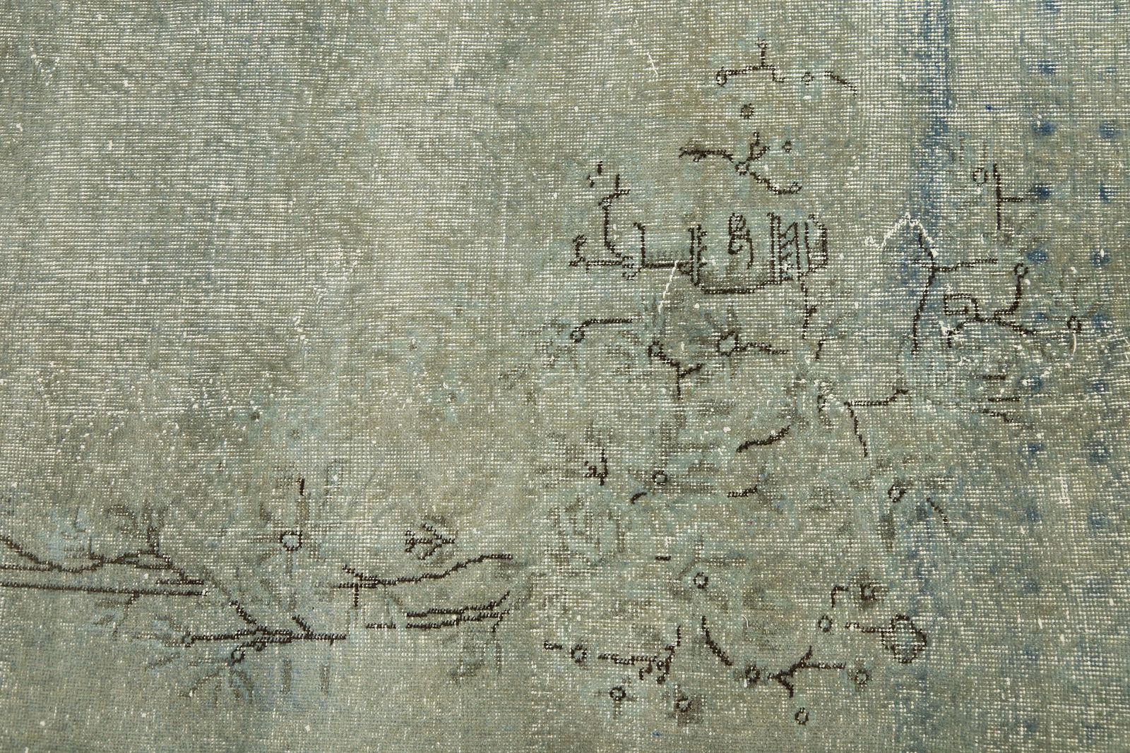 Antique Turkish Rug, Beige Handmade Rug, Area Rug, Oushak Rug, Blue, Wool On Cotton, Living Room Rug, Antique Living Room Rug photo buy