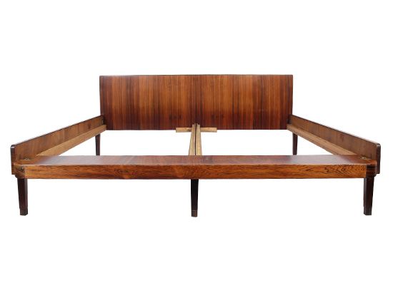 1960s Danish Rosewood And Brass Double*Bed photo furniture