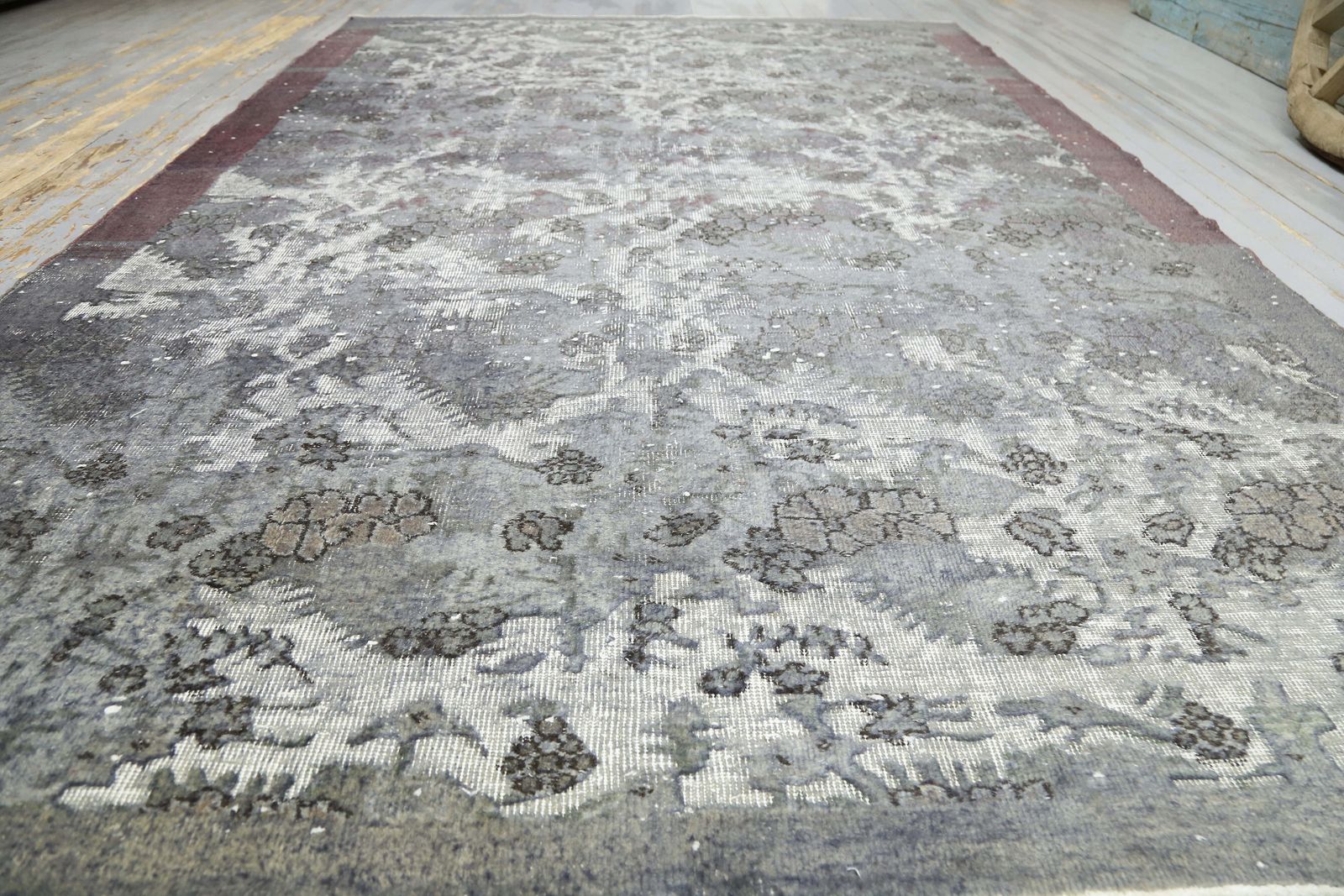 Handmade Turkish Rug, Gray Anatolian Rug, Oushak Rug, Grey Area Rug, Carved Wool Rug, Natural photo for sale