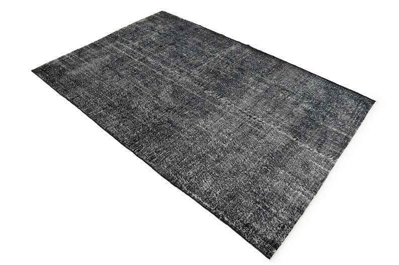 Handmade Vintage Rug, Over Sized Black Navy Blue Oushak Area Turkish Rug, 6.8x10.6, Vintage Bohemian Rug, Wool Rug, Carpet Distressed Modern photo furniture