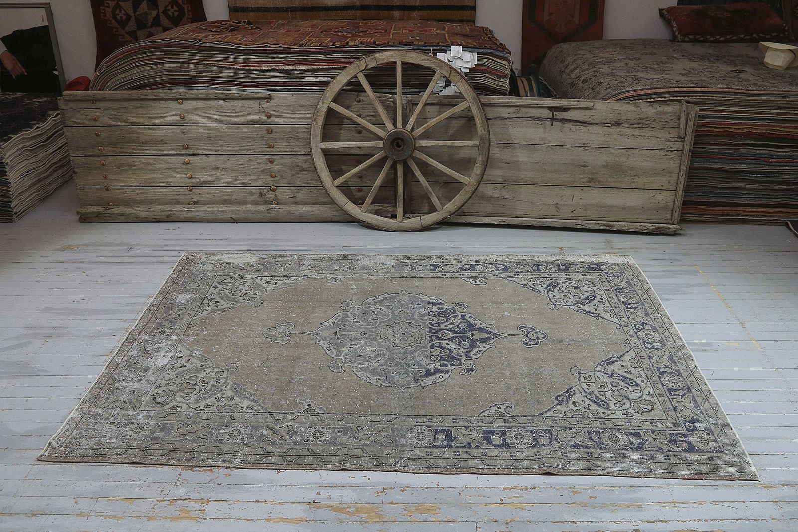 Turkish Rug, Oushak Rug, Oriental, Floral, Wool, Handmade, Room Decor, Living Room Rug, Turkey Rug, Brown, Beige, Rug photo Textiles
