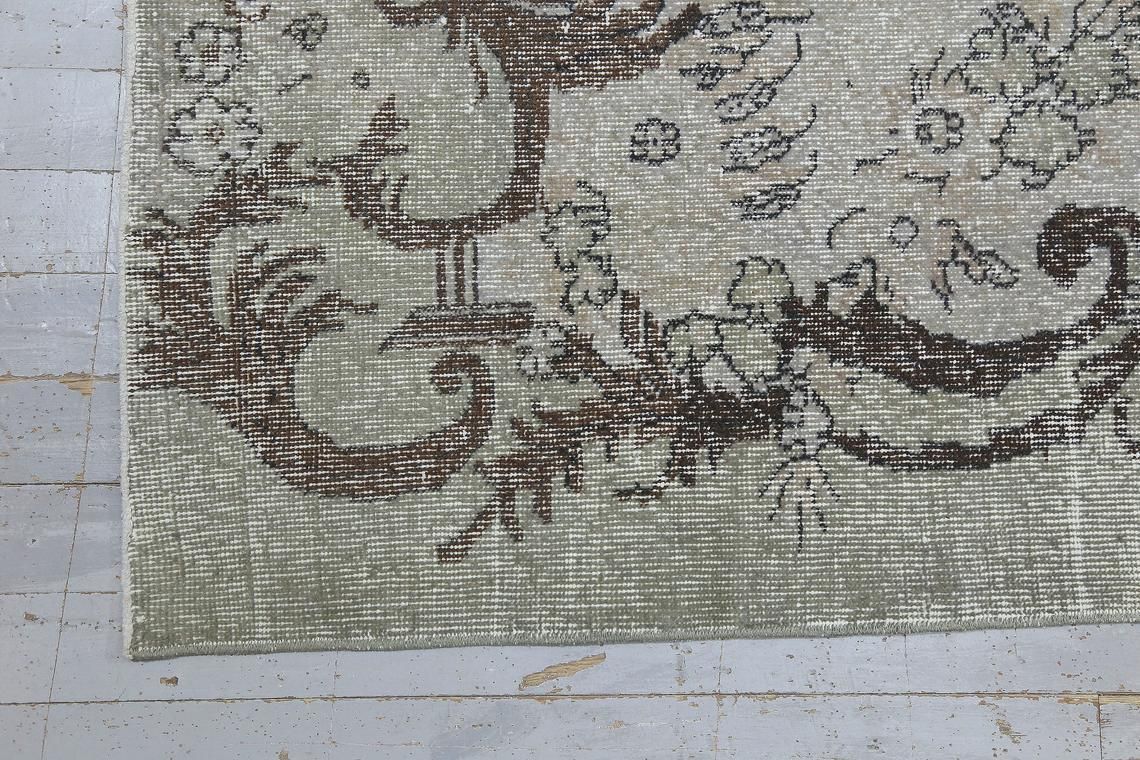 6.8x10.3, Turkish Gray Vintage Rug, Oushak Rug, Area Rug, Wool, Farmhouse Decor, Turkey Rug, Handmade, Oriental, Grey Distressed Boho Chic photo 558.0