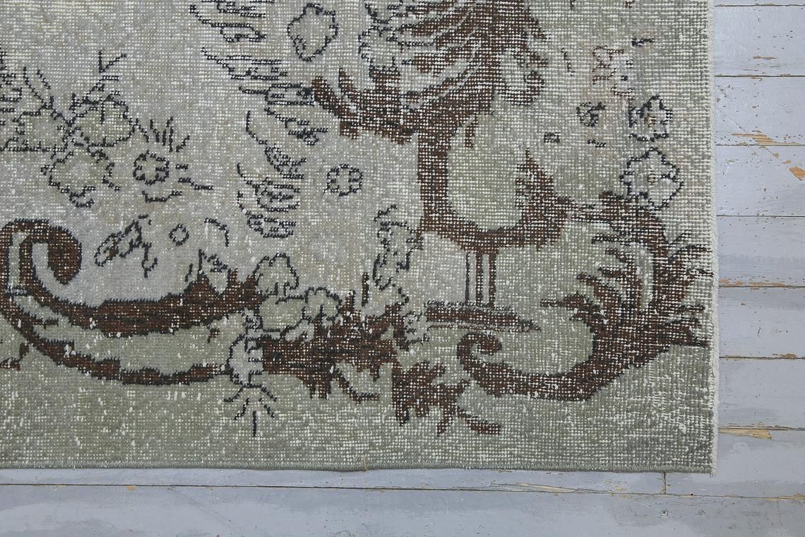 6.8x10.3, Turkish Gray Vintage Rug, Oushak Rug, Area Rug, Wool, Farmhouse Decor, Turkey Rug, Handmade, Oriental, Grey Distressed Boho Chic photo vintage