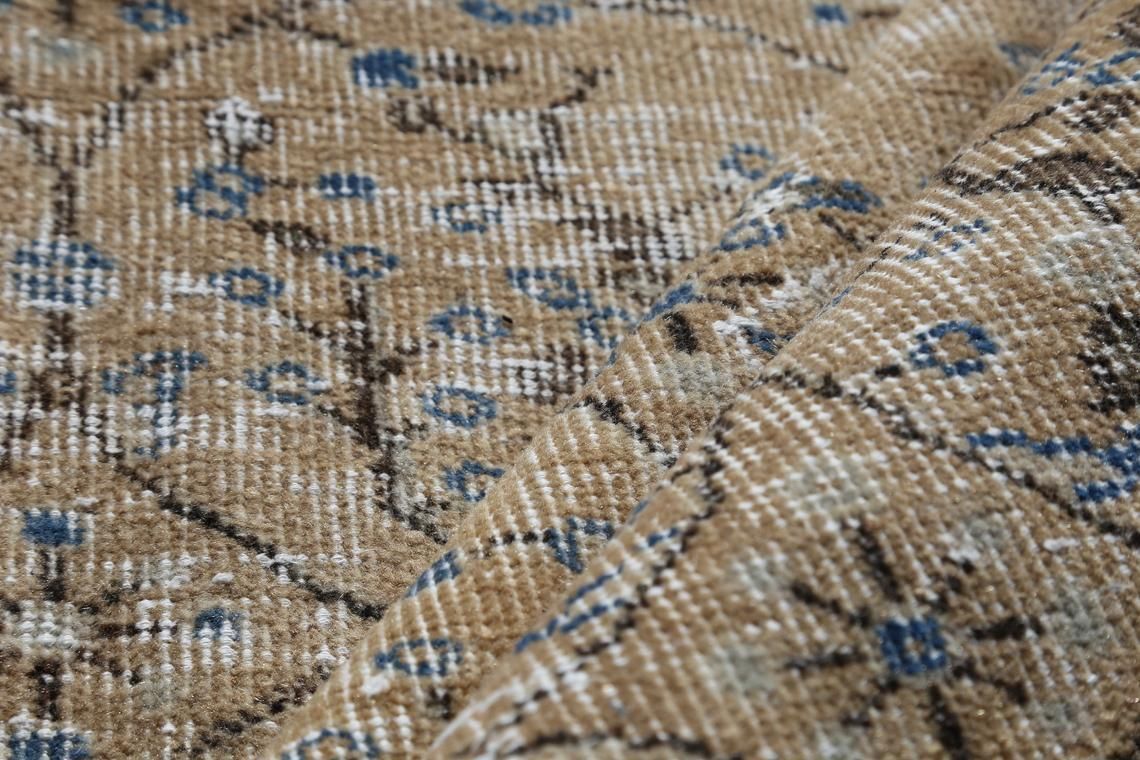 Turkish Rug. Vintage Area Rug, Oushak Rug, Bohemian Rug, Floral Rug, Home Decor, Rug, Carpet, Wool Rug, Beige Rug, Kitchen Rug photo vintage