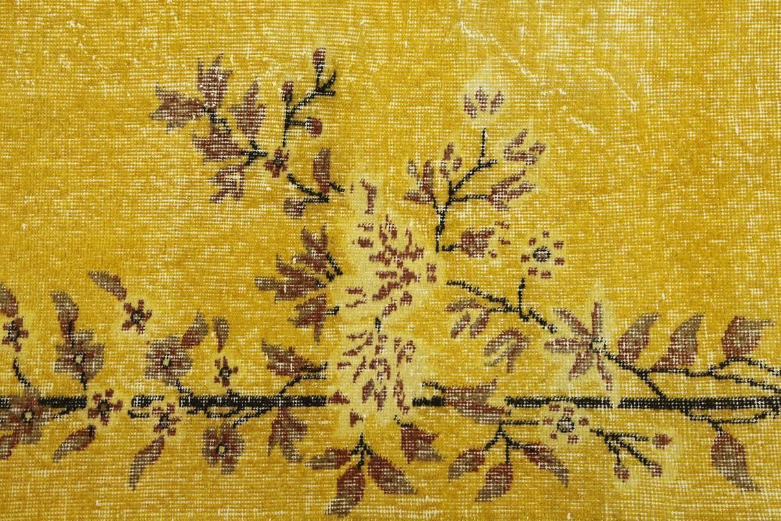 Turkish Rug, Vintage Area Rug, Yellow Floral Living Room Rug, Modern, Turkey Rug, Rugs, Oushak Rug, Wool Rug, Handmade, Rare photo vintage