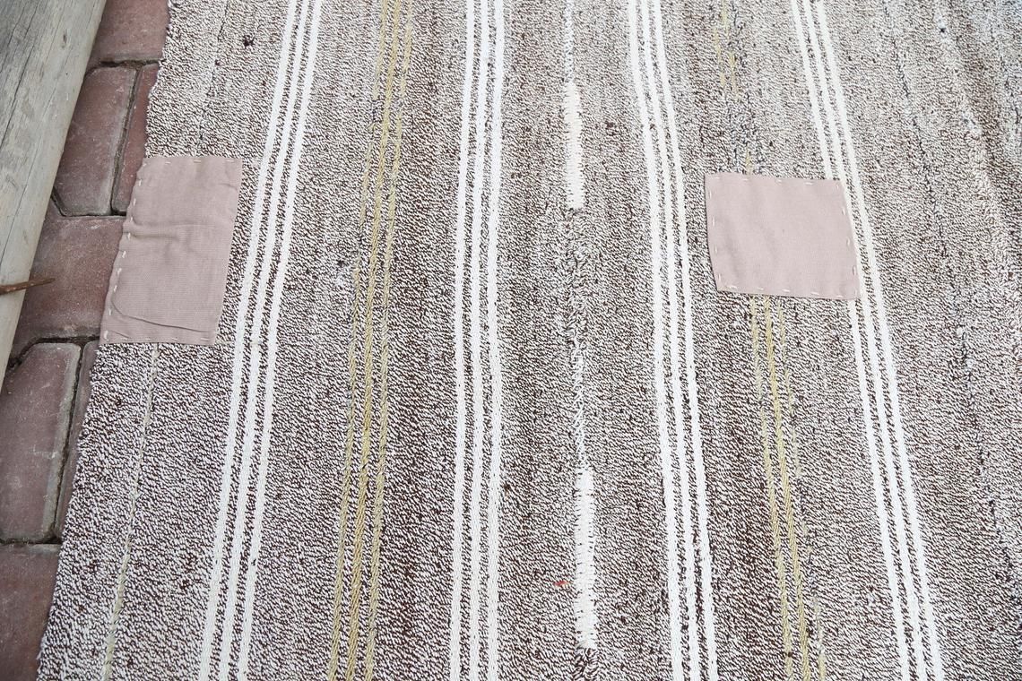 5.2x8.4, Flatweave Rug, Kilim, Area Rug, Flatweave, Turkish Gray Grey Handwoven Rug, Modern Striped Rug, Wool Rug, White Striped,Alfombra photo Textiles