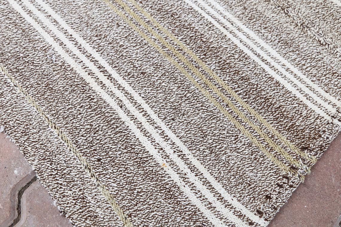 5.2x8.4, Flatweave Rug, Kilim, Area Rug, Flatweave, Turkish Gray Grey Handwoven Rug, Modern Striped Rug, Wool Rug, White Striped,Alfombra photo buy