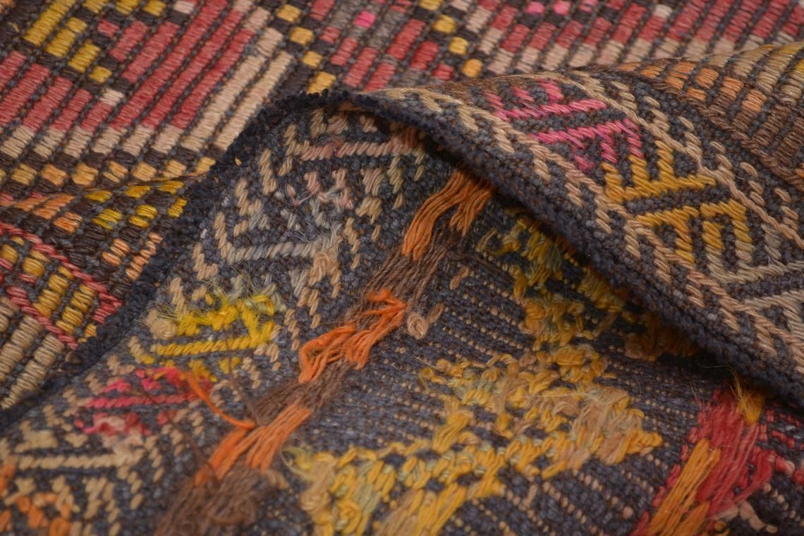 photo for sale 49x105, Turkish Kilim Flatweave Runner, Vintage Oushak Kilim, Wool, Handmade, Hallway Runner, Home Decor, Turkish Runner, Faded Red, Rug