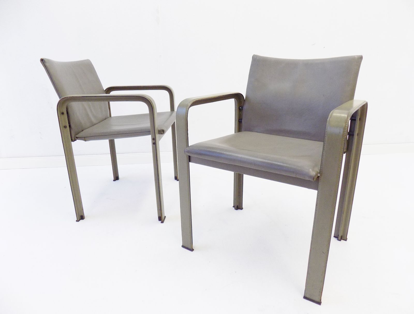 Matteo Grassi Golfo Dei Poeti Leather Armchair Set Of 2