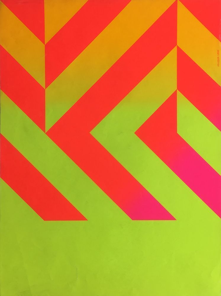 Jean Widmer (Switzerland 1929 )   Silkscreen Poster   Exhibition Cci Paris Built 1970 Pavillon Baltard