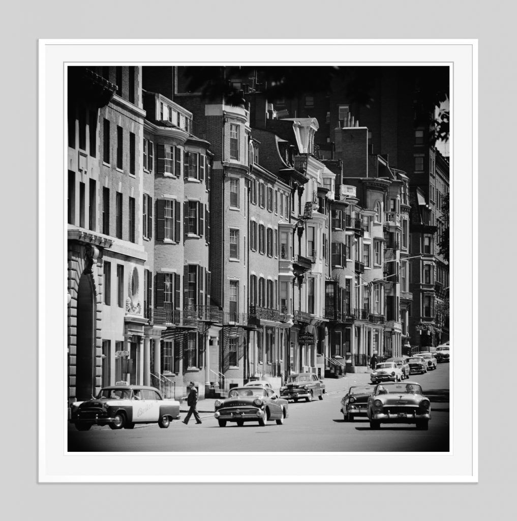 Slim Aarons 'Boston Street Scene' 1955 White Frame Silver Gelatine Resin Print