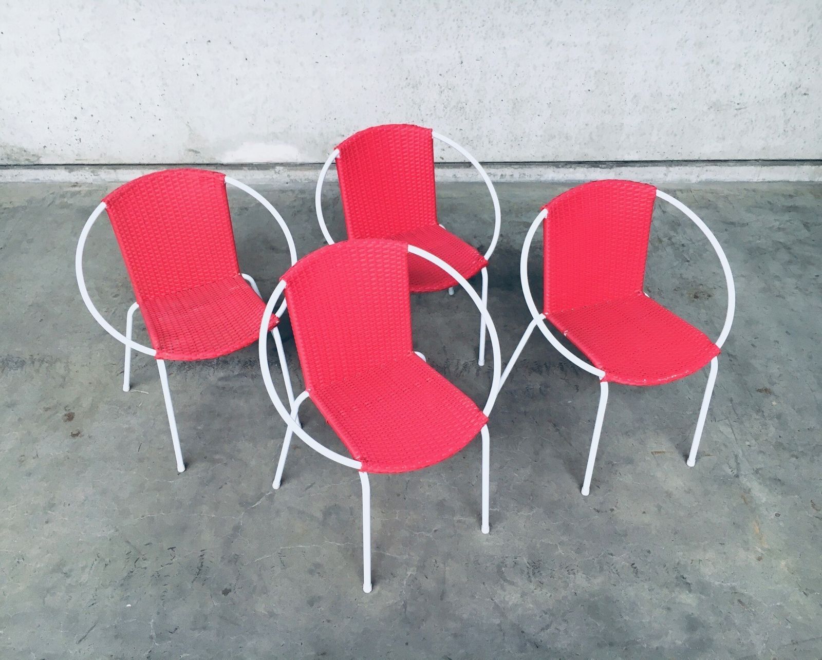 Vintage Mid Century Modern Design – Set Van 4 Terras Stoelen, Jaren 1960 photo vinterior