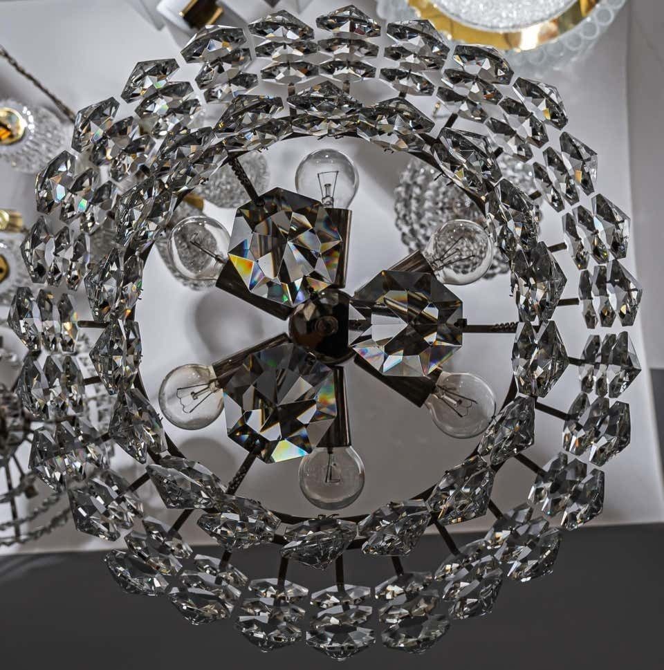 photo furniture Beautiful Crystal Chandelier By Bakalowits & Sons, Vienna, 1960s