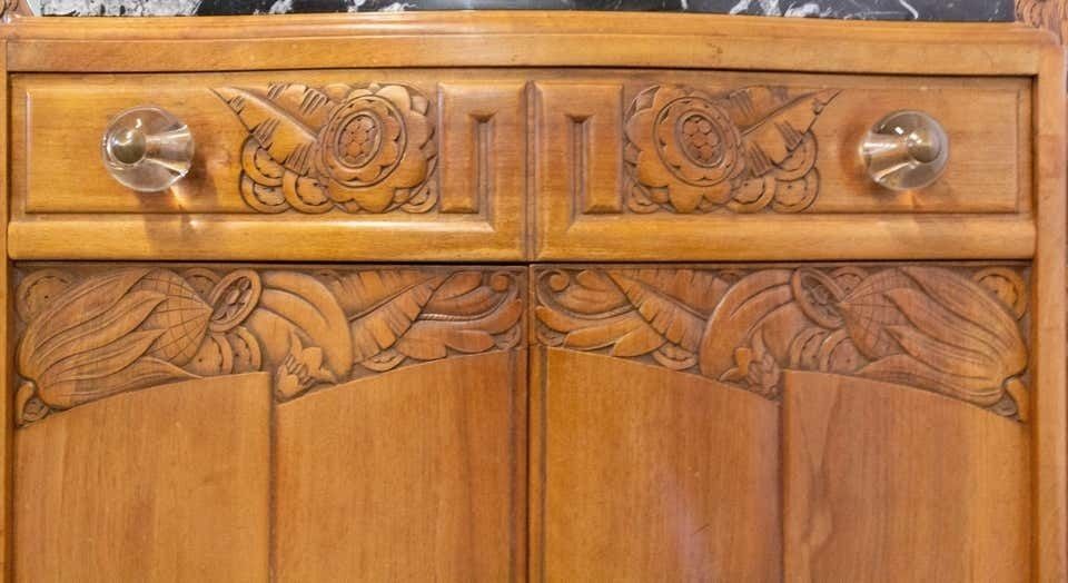 Buffet Art déco, plateau en marbre, France, vers 1930 photo 3287.8