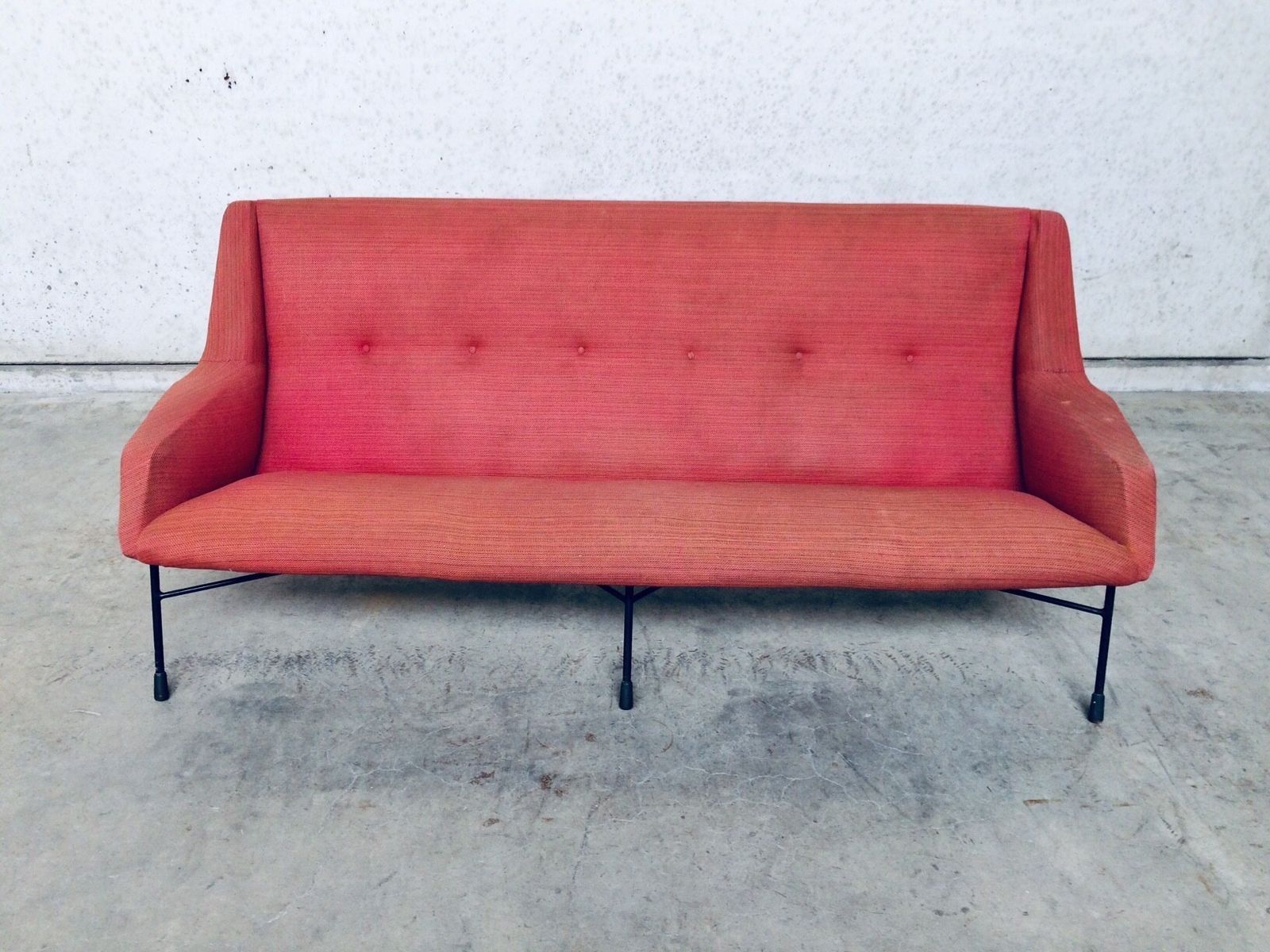Model S12 3 Zitsbank Door Alfred Hendrickx Voor Belform, België 1958 photo furniture