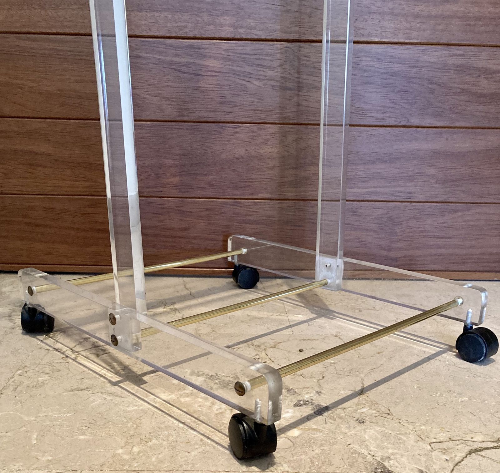 Mid Century Modern Italian Lucite Valet Stand Dressboy With Wheels photo Furniture
