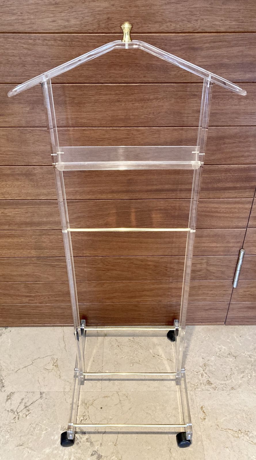 Mid Century Modern Italian Lucite Valet Stand Dressboy With Wheels photo 1176.0