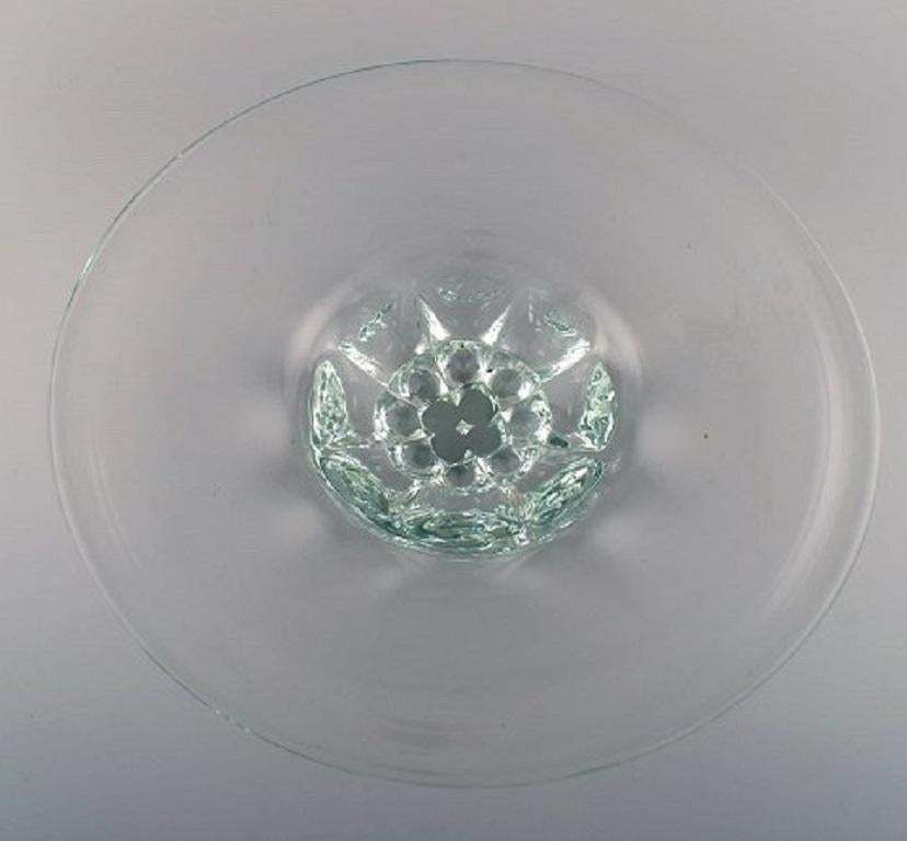 Scandinavian Glass Artist, Large Bowl In Mouth Blown Art Glass, 1960s 1970s photo vinterior