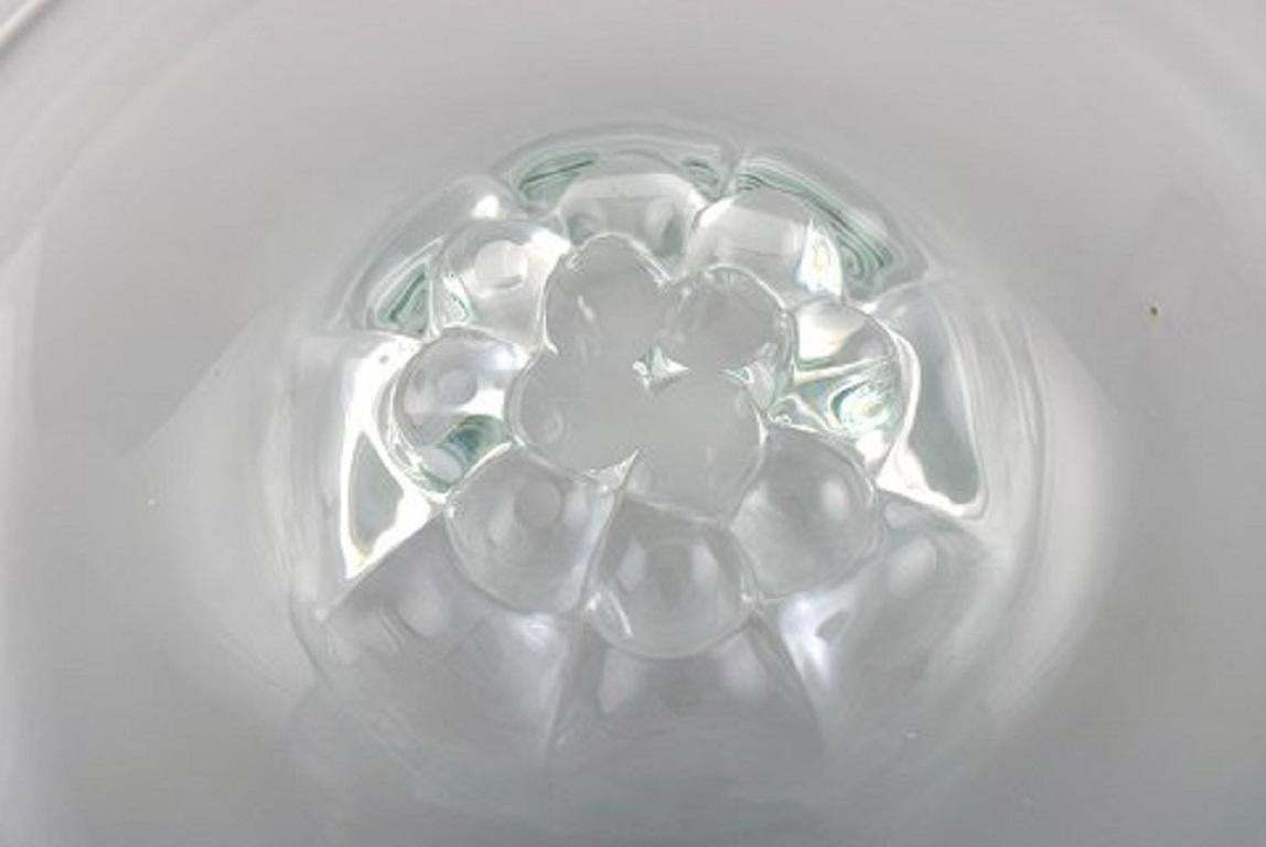 Scandinavian Glass Artist, Large Bowl In Mouth Blown Art Glass, 1960s 1970s photo buy