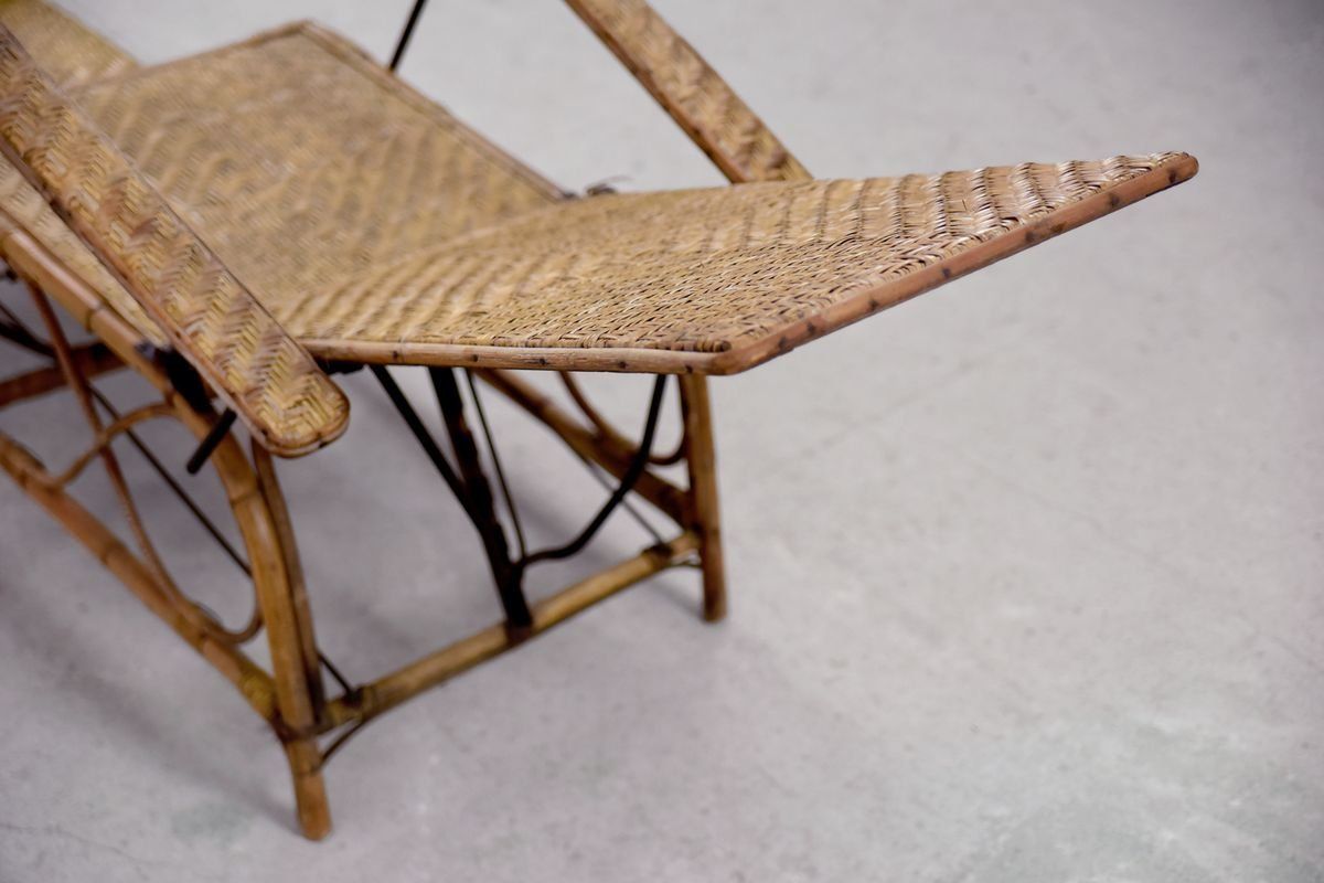 photo furniture Vintage Bauhaus Rattan Chair With Ottoman By Erich Dieckmann, 1930s, Set Of 2