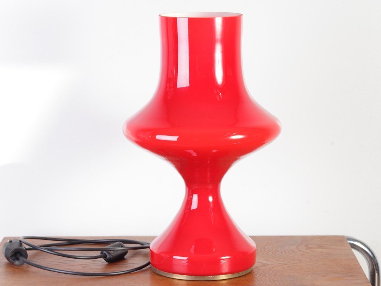 Opaline Glazen Tafellamp Van Stefan Tabery, Jaren 1970 photo furniture