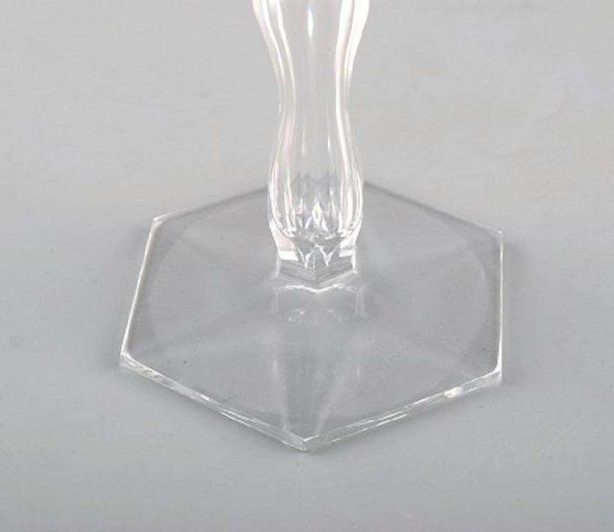 Val St. Lambert, Belgium, Two Lalaing Glasses In Mouth Blown Crystal Glass photo 158.0
