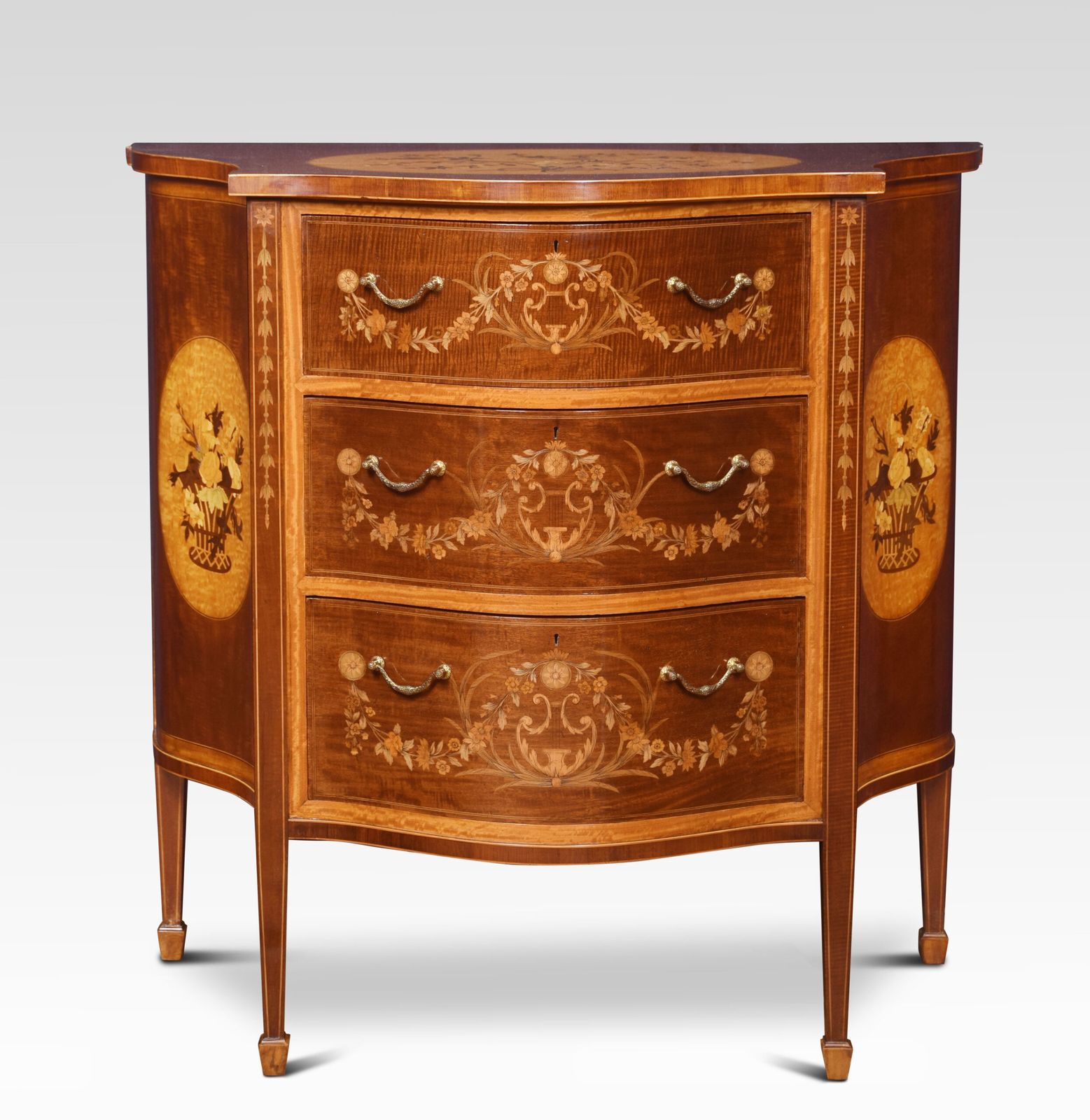 Edwards And Roberts Serpentine Chest Of Drawers
