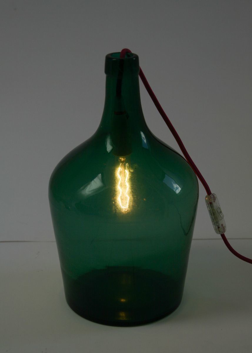 Vintage Demijohn Lamp Light, 1950s photo 300.0