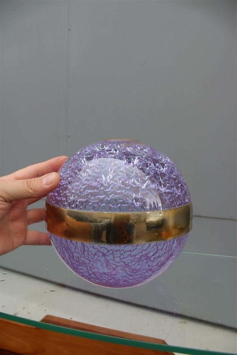 Ball Vase Italian Design Wisteria Taddei 1970s Silver Applications photo for sale