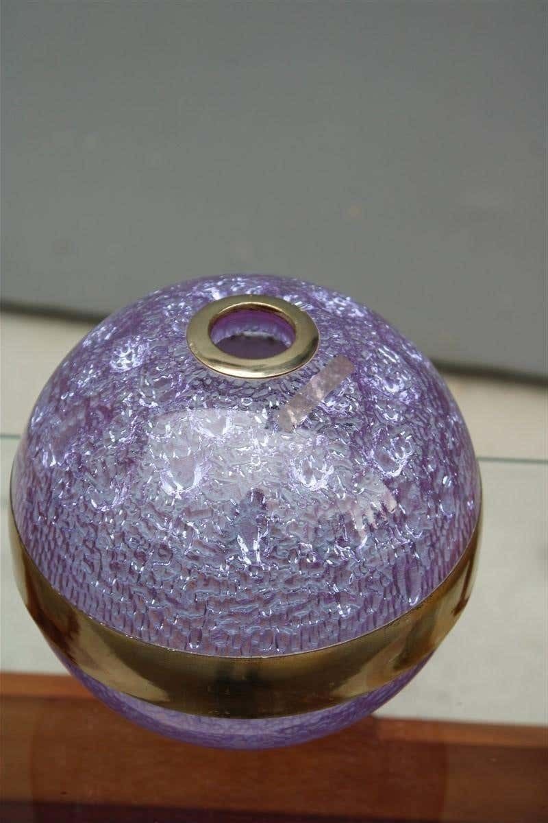 Ball Vase Italian Design Wisteria Taddei 1970s Silver Applications photo buy