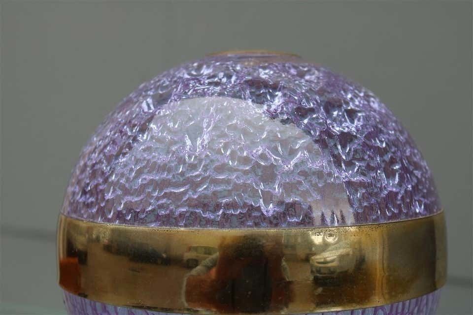 photo for sale Ball Vase Italian Design Wisteria Taddei 1970s Silver Applications